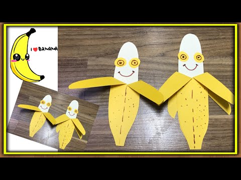 How to make a paper Banana Craft || Nursery Craft Ideas || Yellow day craft activity craft