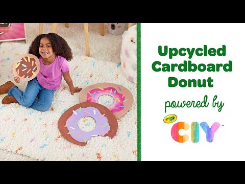 Upcycled Cardboard Donut Craft for Kids