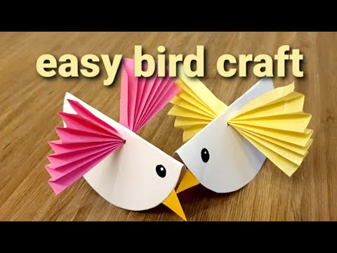 How to make a paper bird for kids| easy bird craft| paper bird easy for kids| easy paper bird craft
