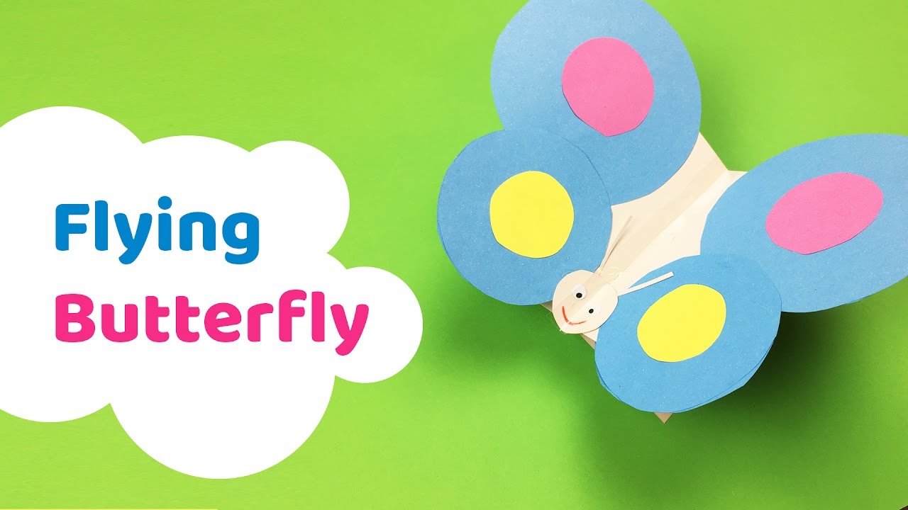 How to make FLYING BUTTERFLY craft for kids