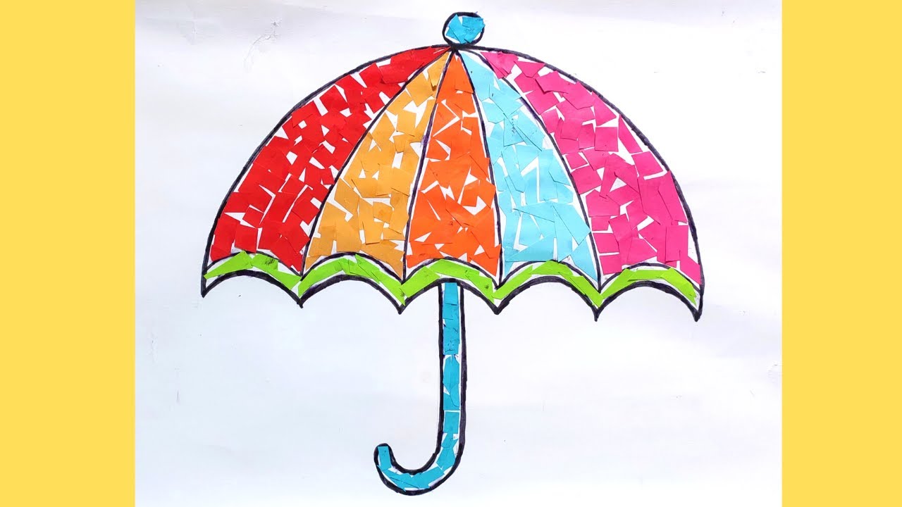 Collage making for kids |Umbrella Collage | School Project Ideas | कोलाज काम