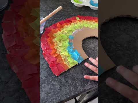 Cardboard Rainbow Collage | A Fine Motor St. Patrick's Day Craft to do with Your LIttle One