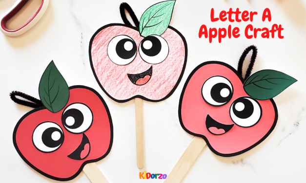 Fun Letter A Apple Craft – Popsicle Stick Puppet