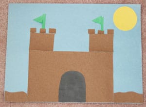 Castle Crafts For Kids - Sand Paper Sand Castle