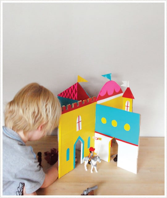 Castle Crafts For Kids - Interlocking Cardboard Castle