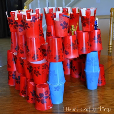 Castle Crafts For Kids - Paper Cup Castle