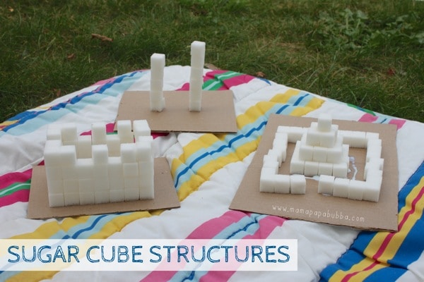 Castle Crafts For Kids - Sugar Cube Castle Craft