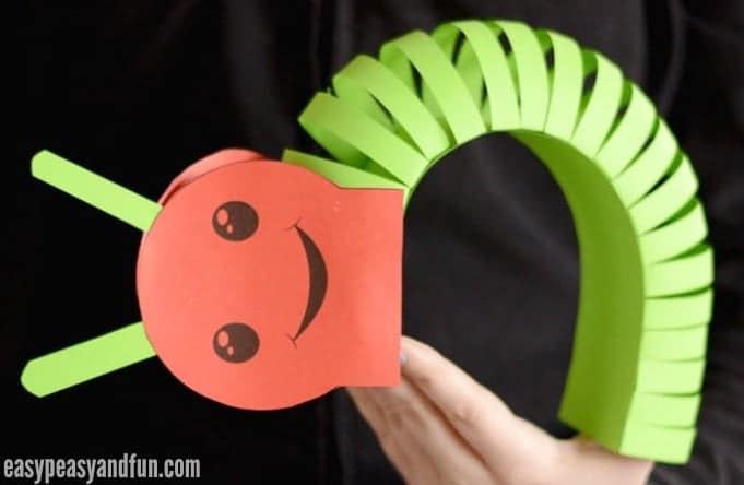 Animal Projects For Preschoolers - Paper Caterpillar Craft