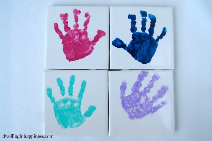Easy Things To Make For Mother's Day - Diy Handprint Coasters For Mother’s Day