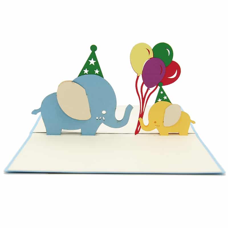 Elephant Crafts For Kids - Elephant Pop Up Greeting Card