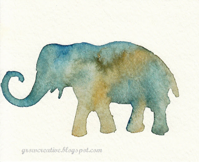 Elephant Crafts For Kids - Watercolor Elephant