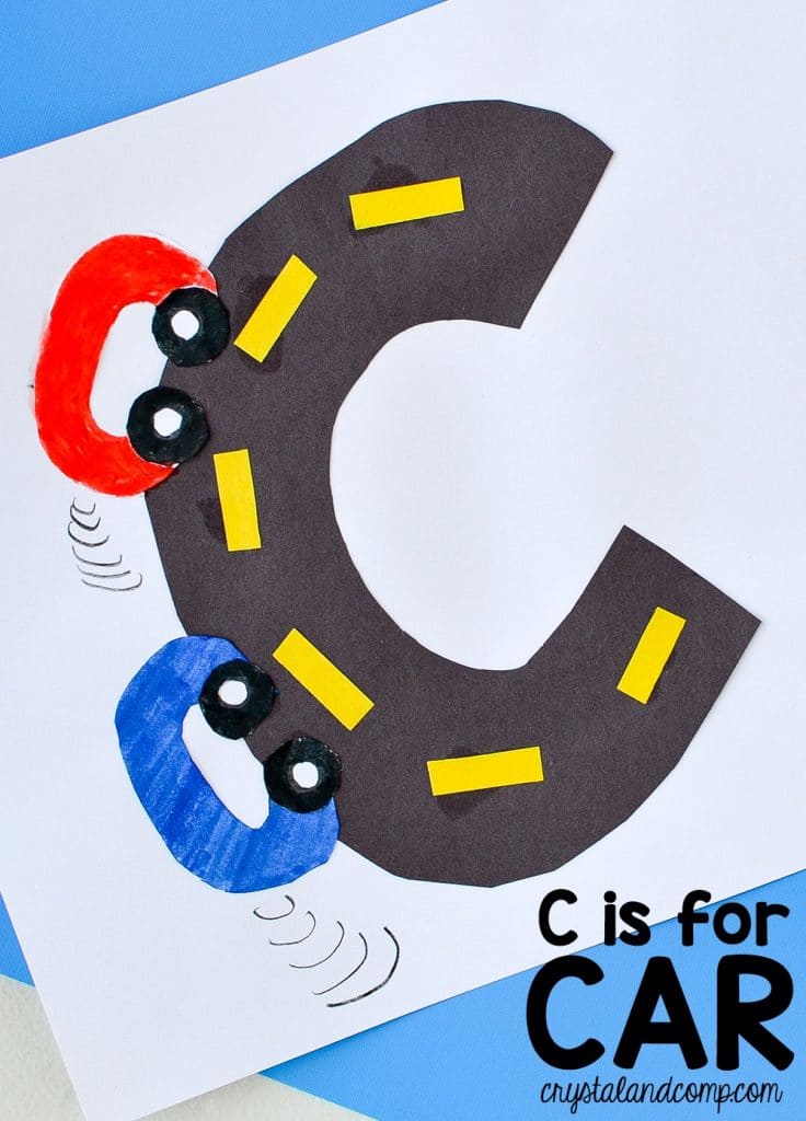 Letter C Crafts For Toddlers - C Is For Car