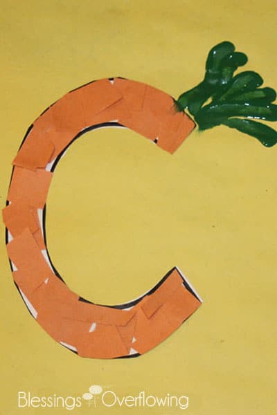 Letter C Crafts For Toddlers - C Is For Carrot