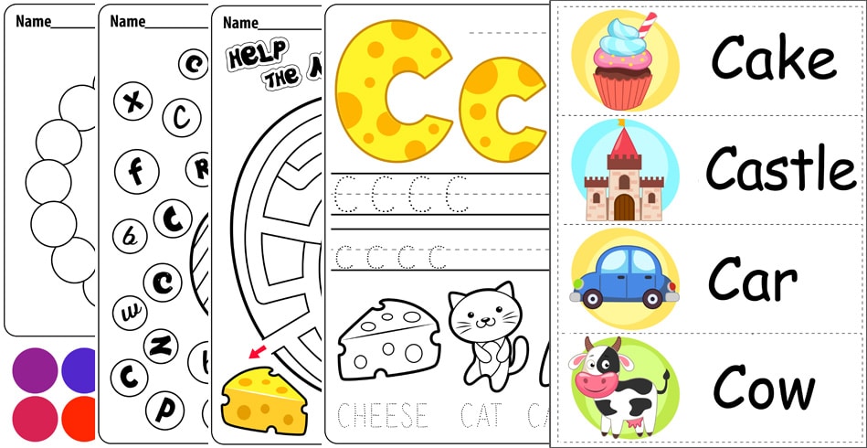 Letter C Crafts For Toddlers - Letter C Worksheets