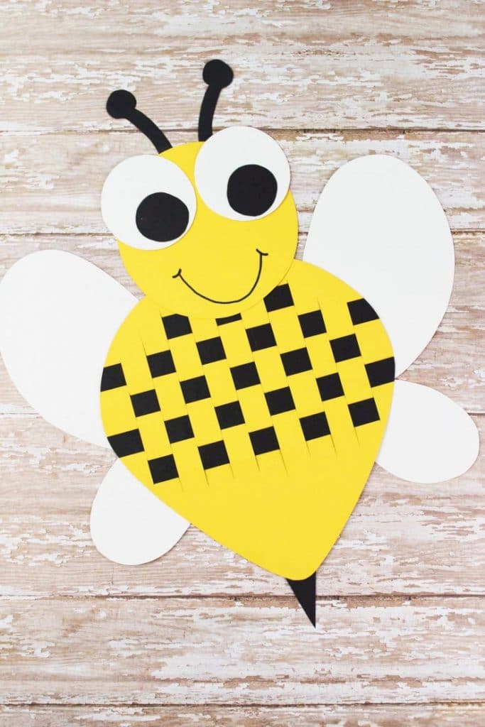 Bumble Bee Crafts for Toddlers - Paper Weave Bee