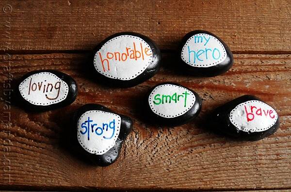 Father's Day Projects For Toddlers - Father’s Day Hero Stones
