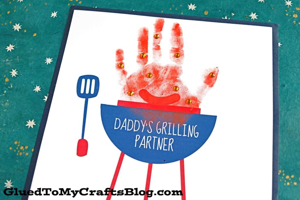 Father's Day Projects For Toddlers - Handprint Daddy’s Grilling Partner Keepsake