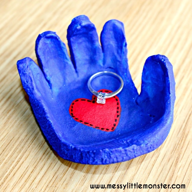 Father's Day Projects For Toddlers - Salt Dough Handprint Bowl