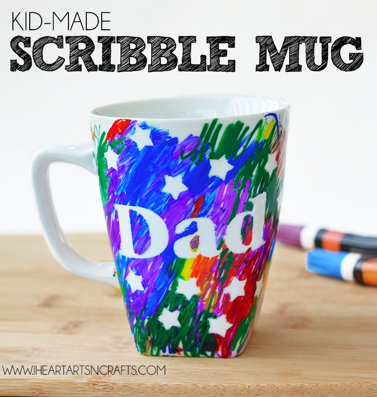 Father's Day Projects For Toddlers - Sharpie Scribble Mug