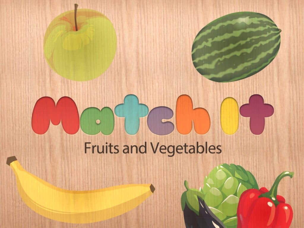 Teaching Fruits And Vegetables To Preschoolers - Matching Fruits And Vegetables Digital Game