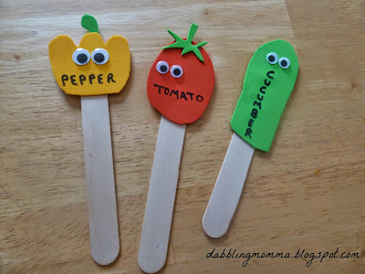 Teaching Fruits And Vegetables To Preschoolers - Vegetable Garden Labels