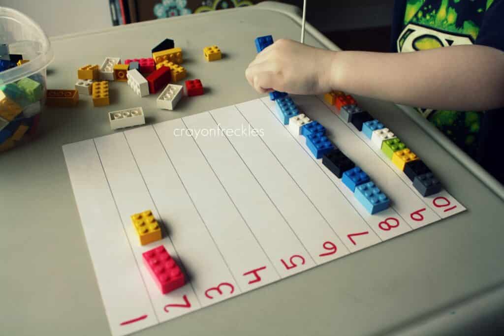 Block Activities For Toddlers - Counting With Legos