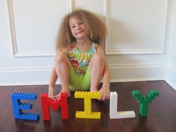 Block Activities For Toddlers - Spelling With Lego Blocks
