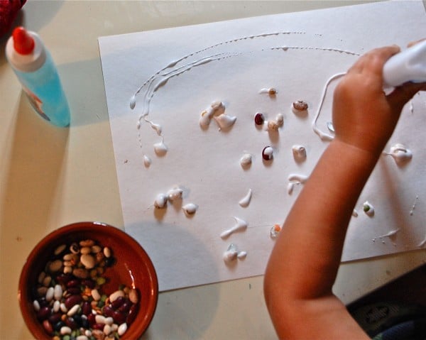 Gluing Activities For Toddlers - Beans Are For Gluing