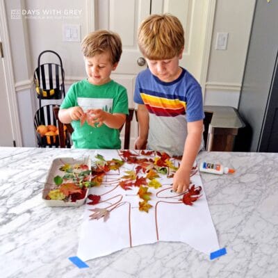 Gluing Activities For Toddlers - Glue The Fall Leaves