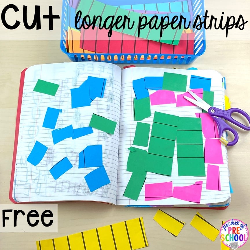 Cutting Activities For Toddlers - Cutting Paper Strips