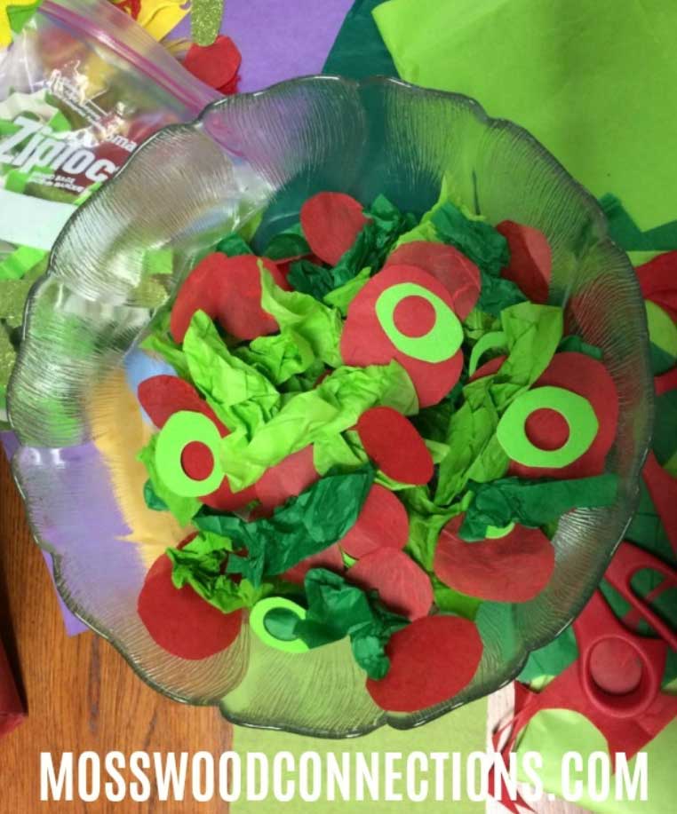 Cutting Activities For Toddlers - Paper Salad Making
