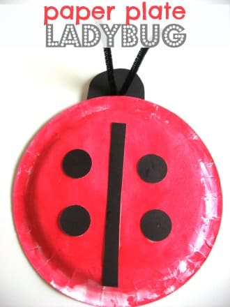Bug Activities For Toddlers - Paper Plate Ladybug Craft