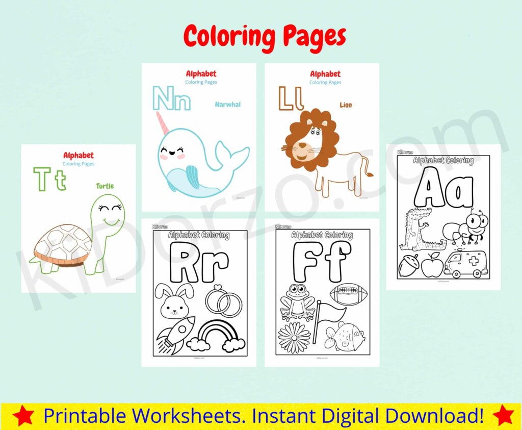 ABC Printables for Toddlers - Letters, Numbers, Coloring
