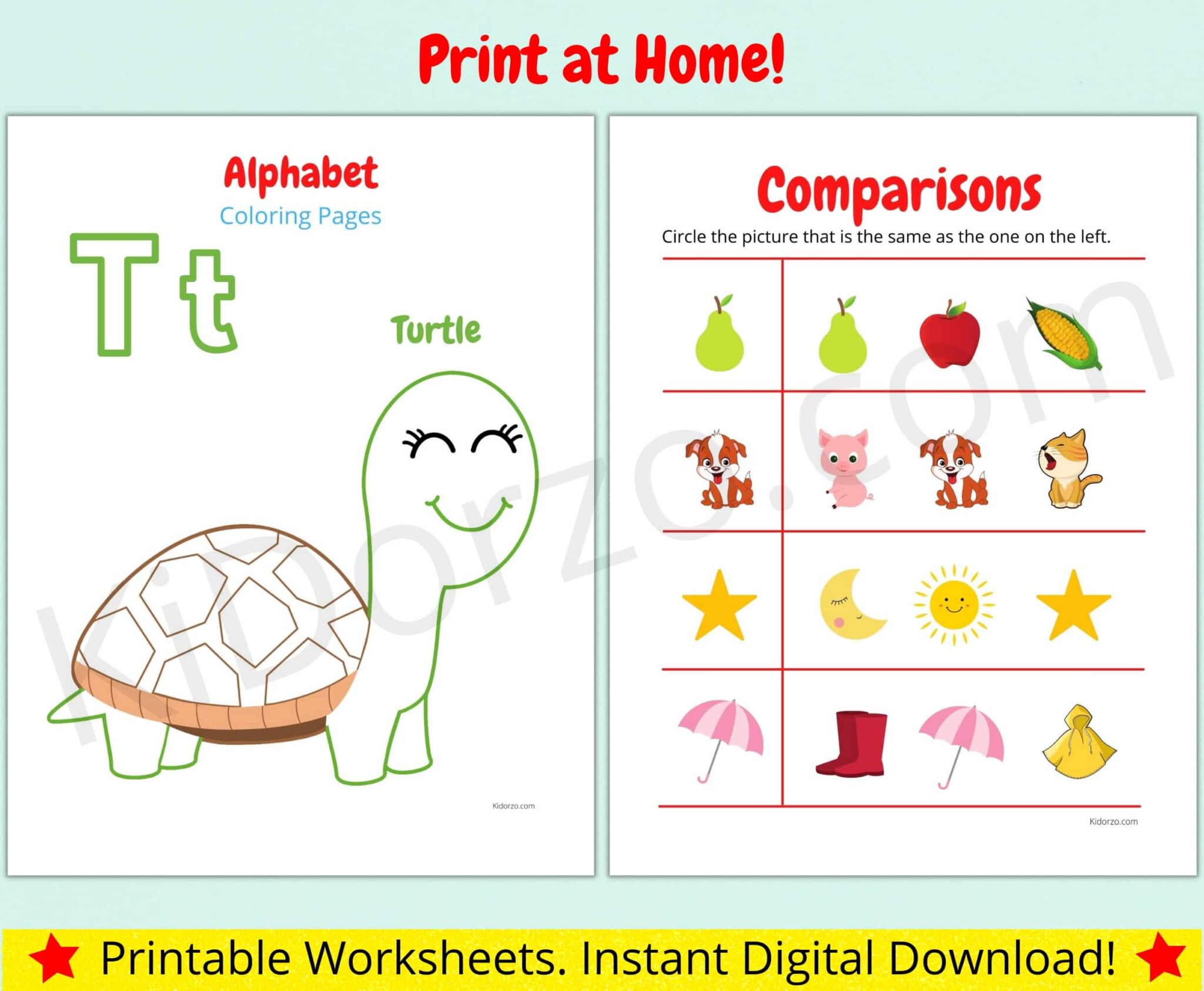 ABC Printables for Toddlers - Letters, Numbers, Coloring