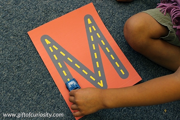 Alphabet Crafts For 3 Year Olds - Road Letters