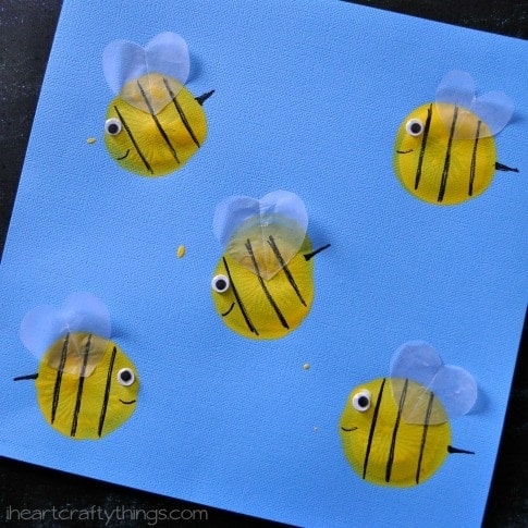 Balloon Activities For Toddlers - Balloon Print Bees