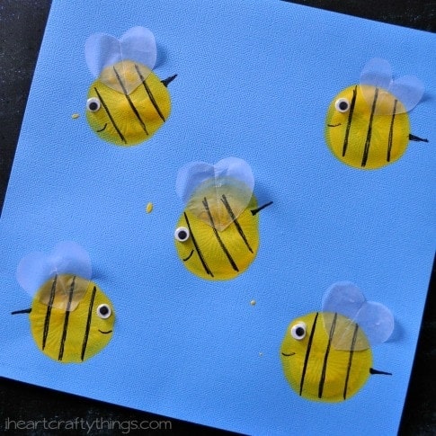 Balloon Activities For Toddlers - Balloon Print Bees