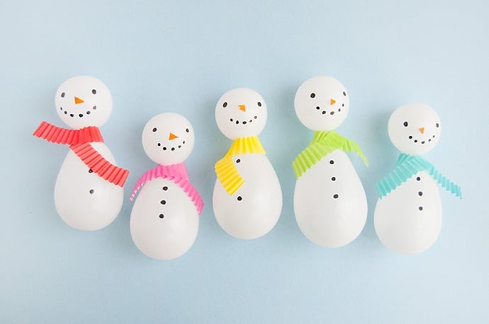 Balloon Activities For Toddlers - Balloon Snowman