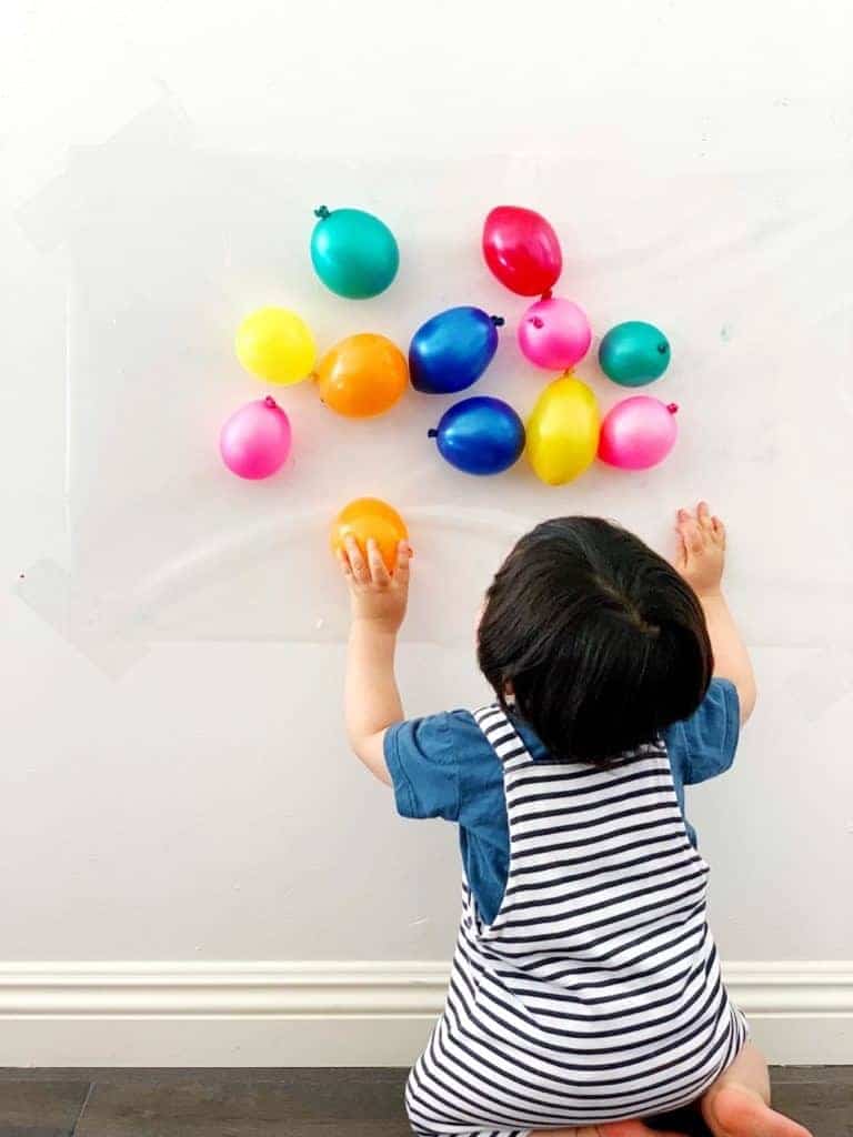 Balloon Activities For Toddlers - Sticky Balloons