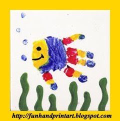 Beach Crafts for Toddlers - Handprint Fish 
