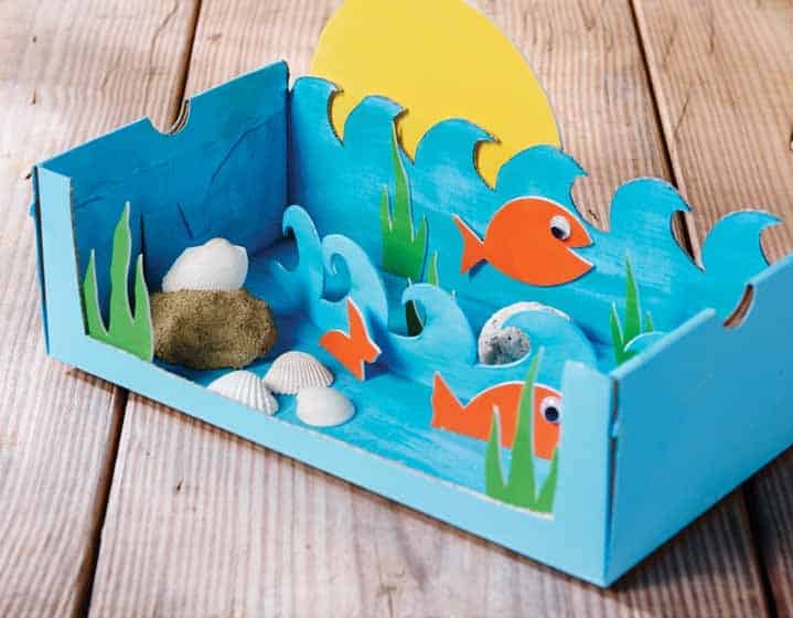 Beach Crafts For Toddlers - Ocean Shoebox 