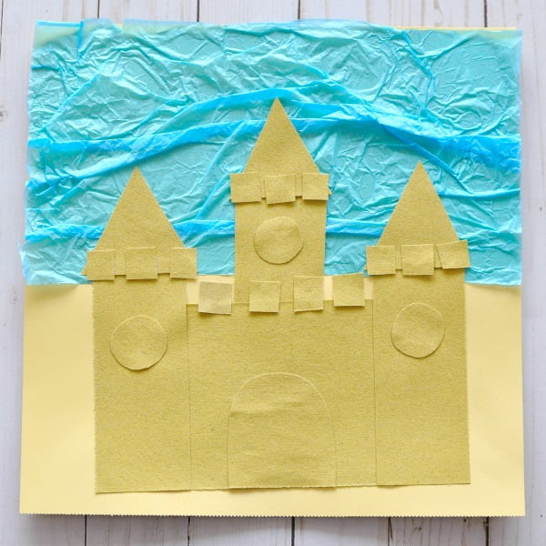 Beach Crafts for Toddlers - Sand Paper Castle 