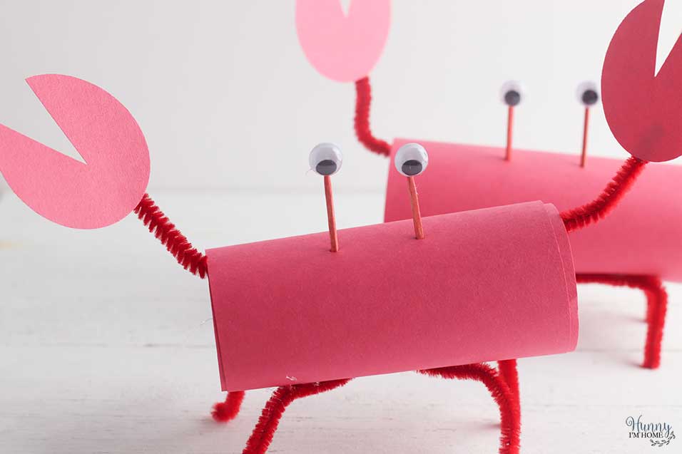 Beach Crafts for Toddlers - Toilet Paper Roll Crab Beach Craft 