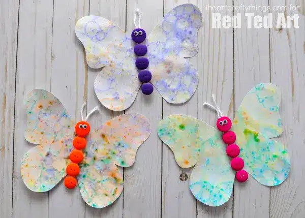 Bubbles Activities For Toddlers - Bubble Art Butterflies