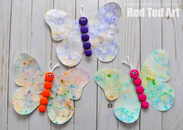 Bubbles Activities for Toddlers - Bubble Art Butterflies