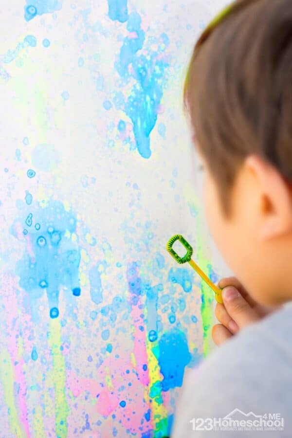 Bubbles Activities For Toddlers - Bubble Painting