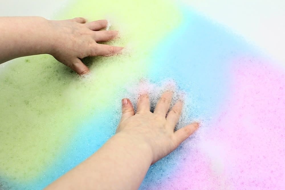 Bubbles Activities for Toddlers - Foamy Sea Foam