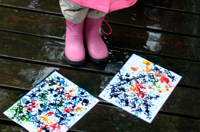 Easy Art Projects For Toddlers - Painting In The Rain
