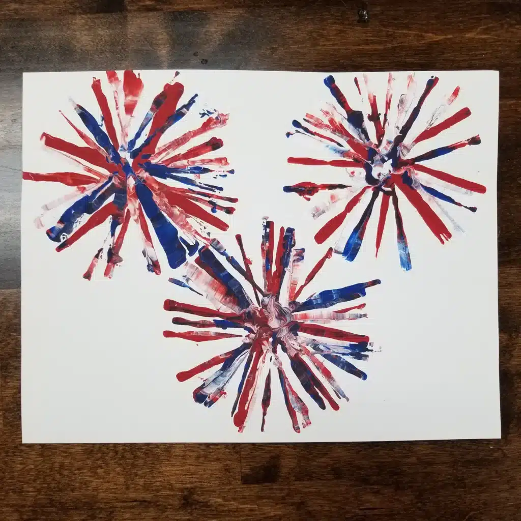 Easy Art Projects For Toddlers - Straw Fireworks