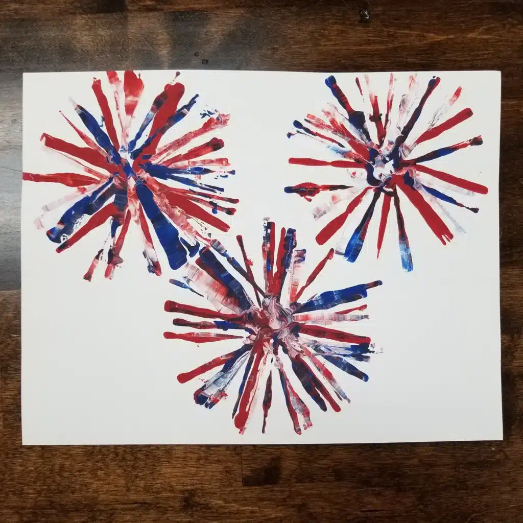 Easy Art Projects for Toddlers - Straw Fireworks